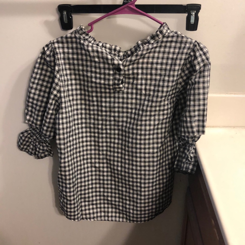Plaid kids blouse